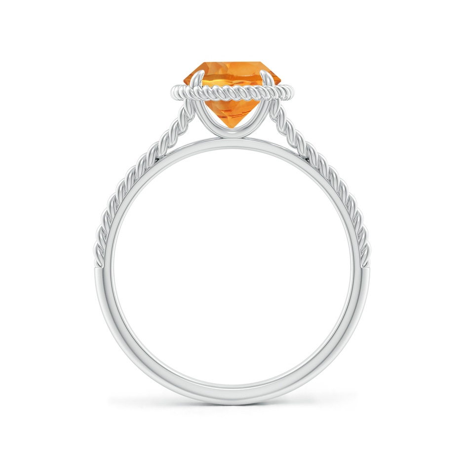 7mm AAA Citrine Twist Rope Split Shank Ring in White Gold side 199