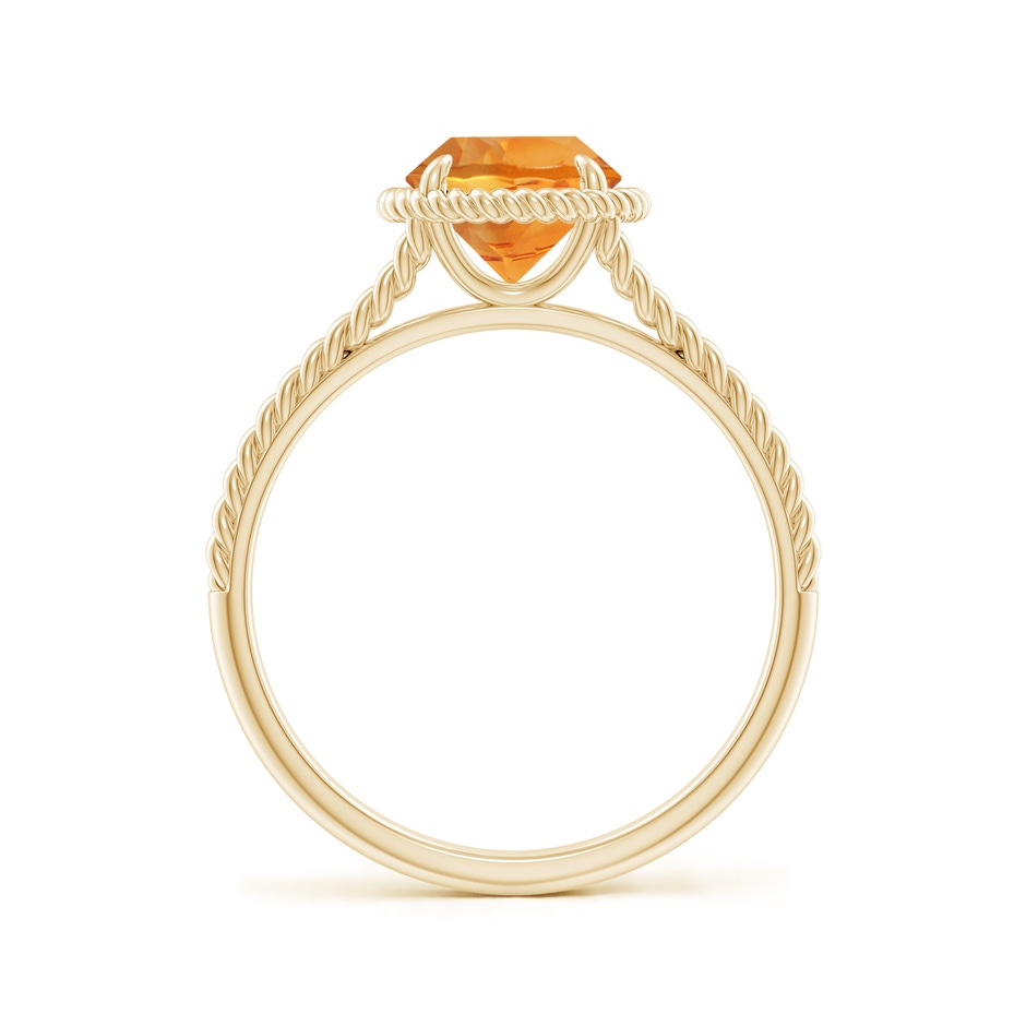 7mm AAA Citrine Twist Rope Split Shank Ring in Yellow Gold side 199