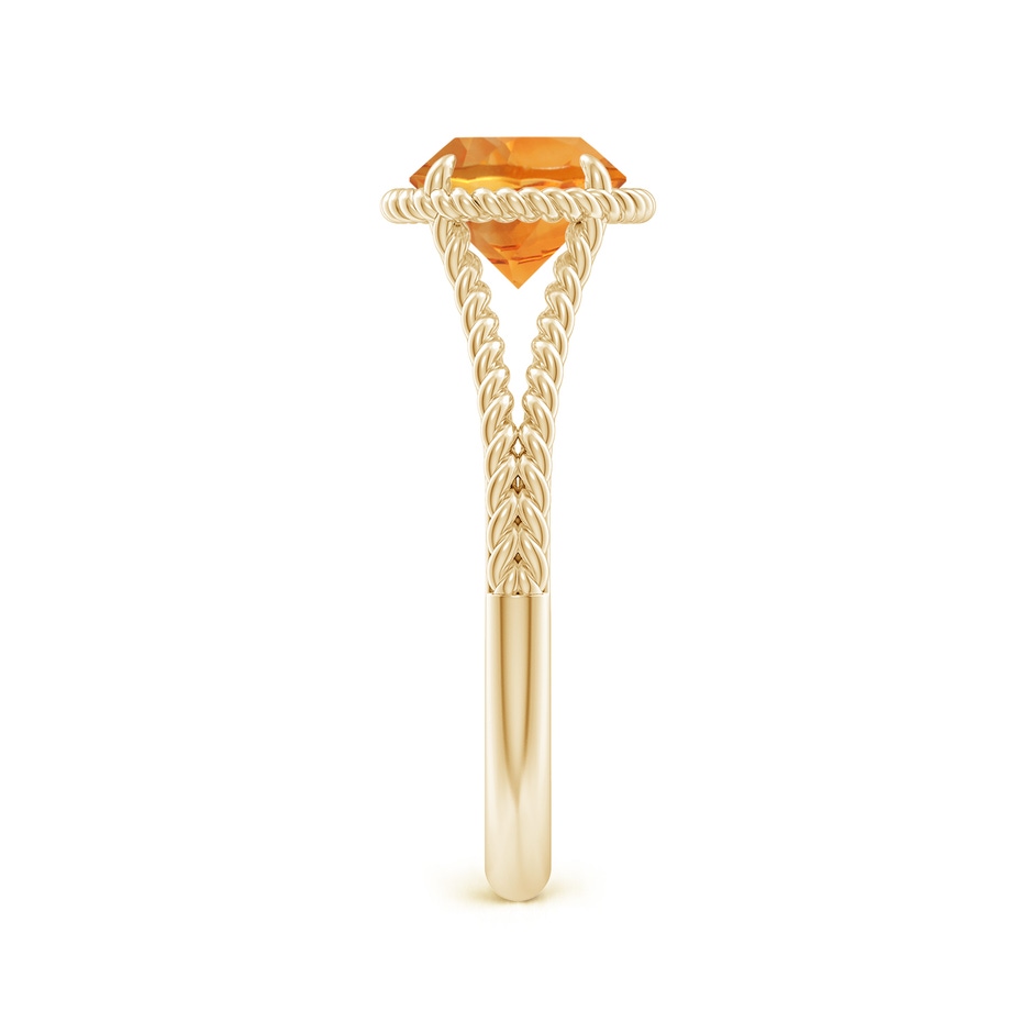 7mm AAA Citrine Twist Rope Split Shank Ring in Yellow Gold side 299