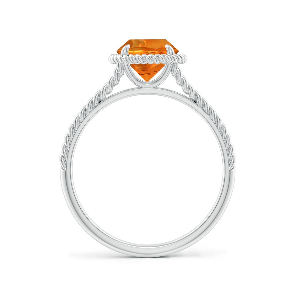 7mm AAAA Citrine Twist Rope Split Shank Ring in P950 Platinum side 199