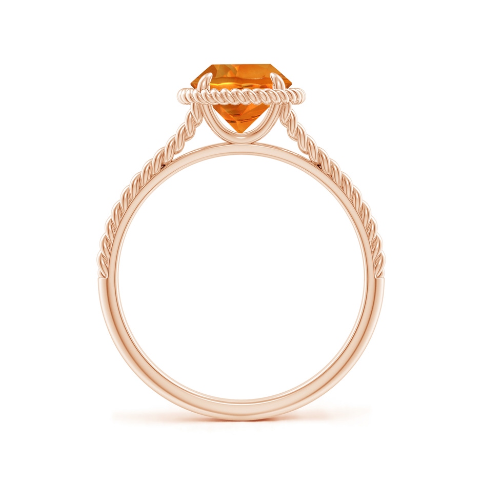 7mm AAAA Citrine Twist Rope Split Shank Ring in Rose Gold side 199