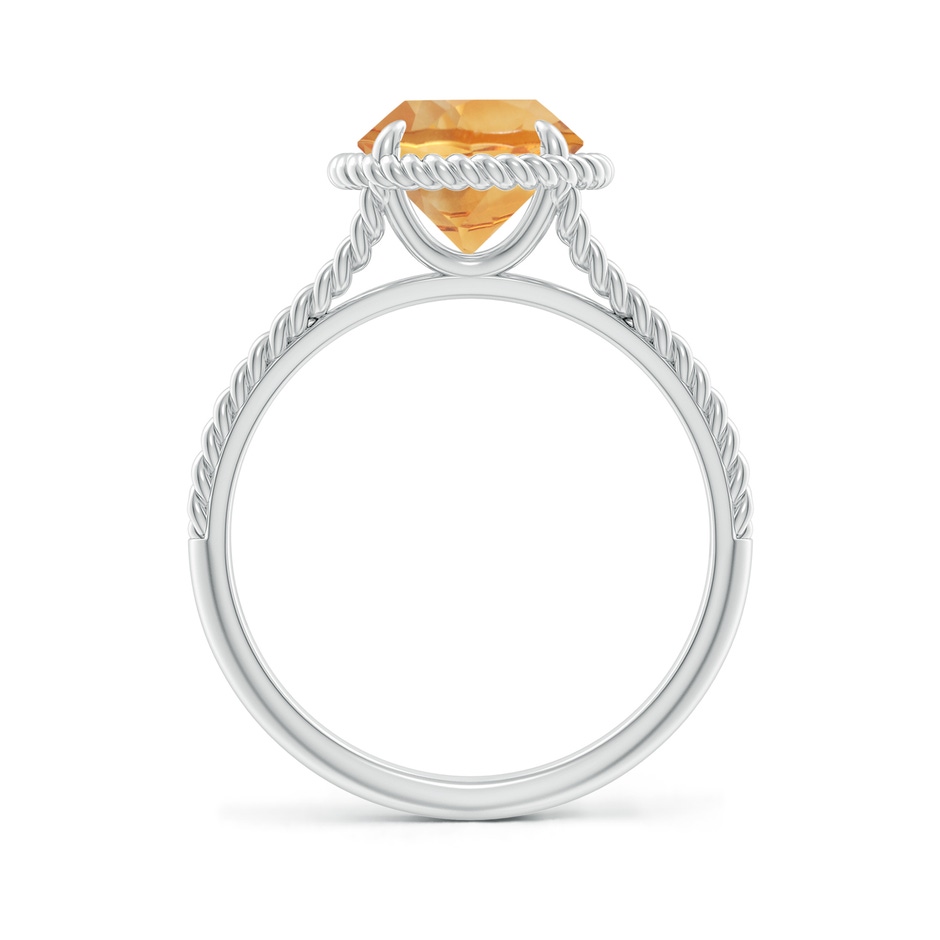 8mm A Citrine Twist Rope Split Shank Ring in White Gold side 199