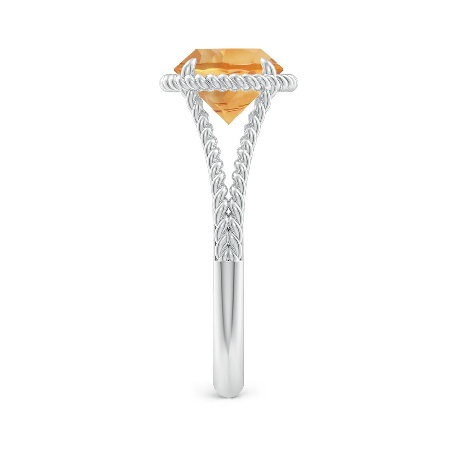 8mm A Citrine Twist Rope Split Shank Ring in White Gold side 299