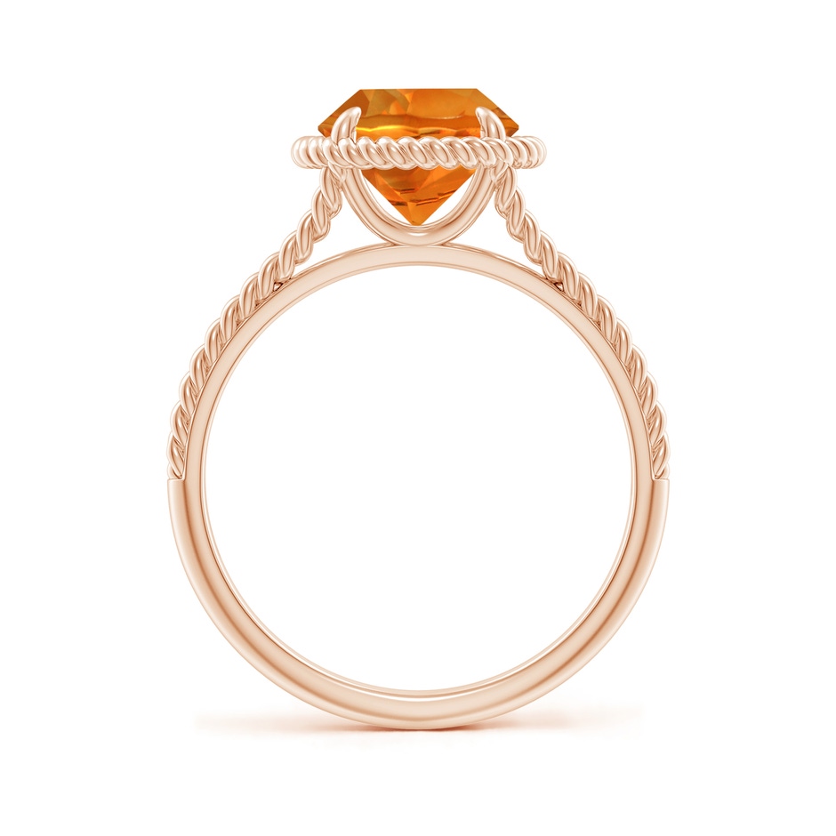 8mm AAAA Citrine Twist Rope Split Shank Ring in Rose Gold side 199