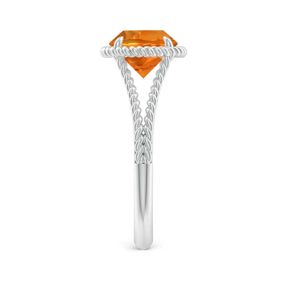 8mm AAAA Citrine Twist Rope Split Shank Ring in White Gold side 299
