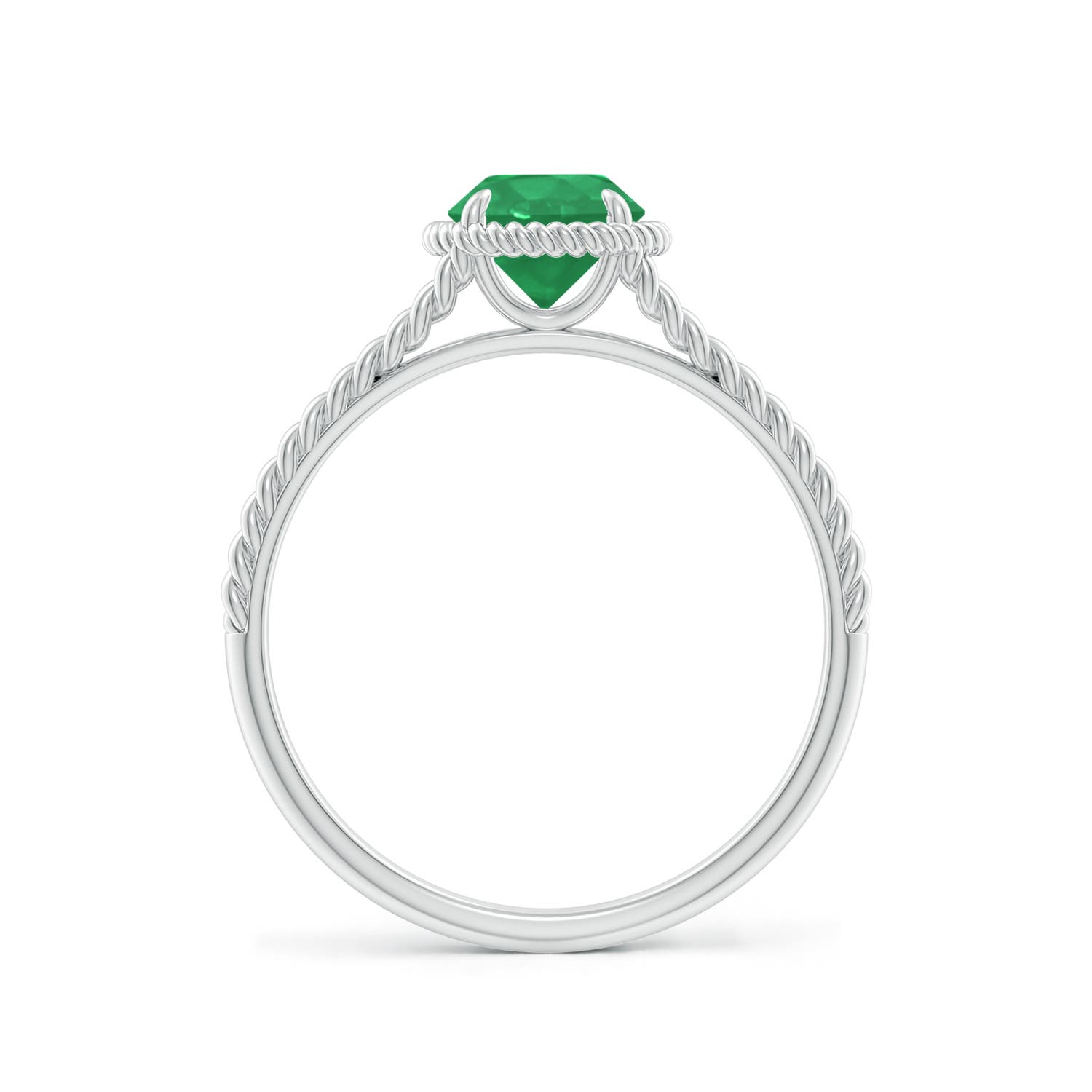 A - Emerald / 0.75 CT / 14 KT White Gold