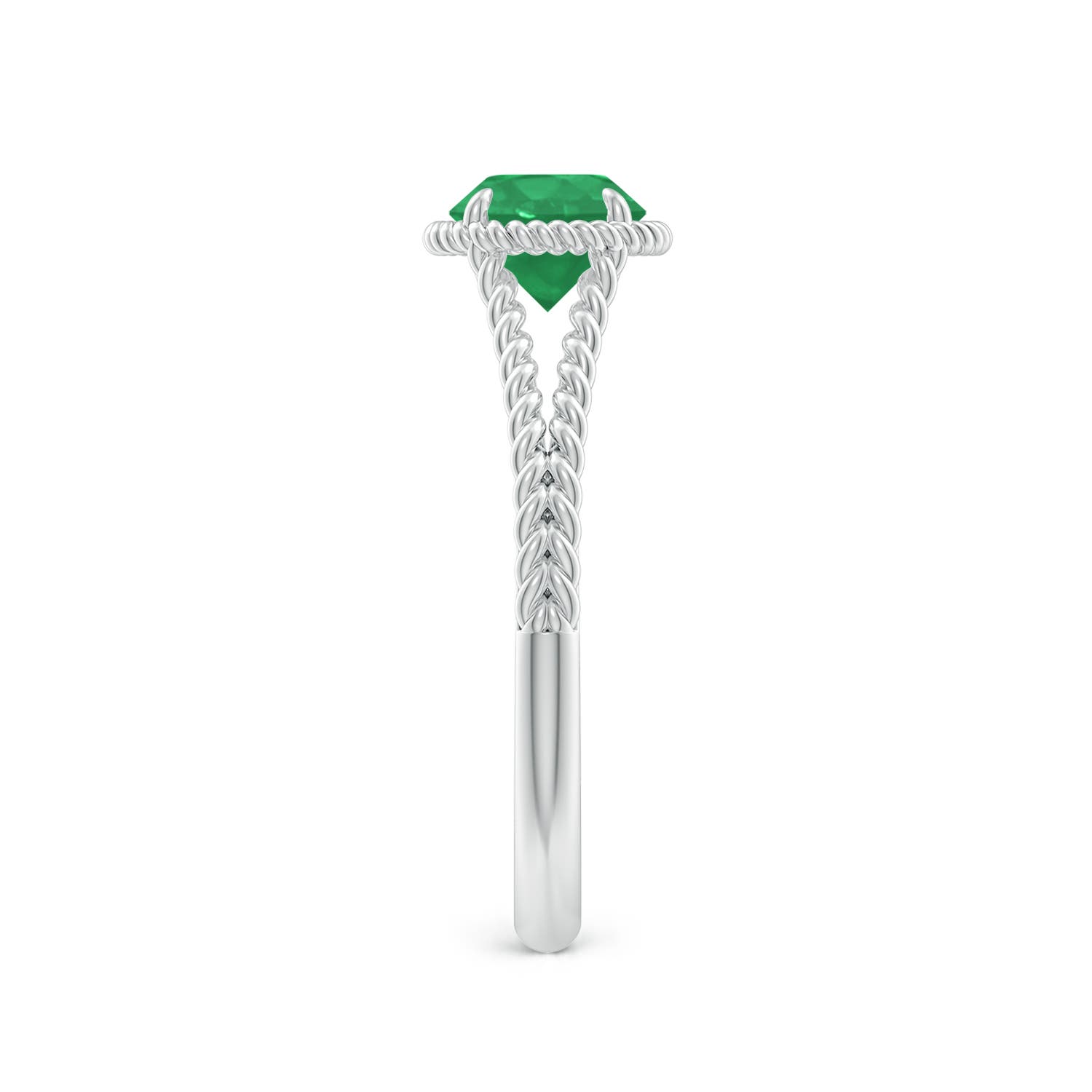 A - Emerald / 0.75 CT / 14 KT White Gold