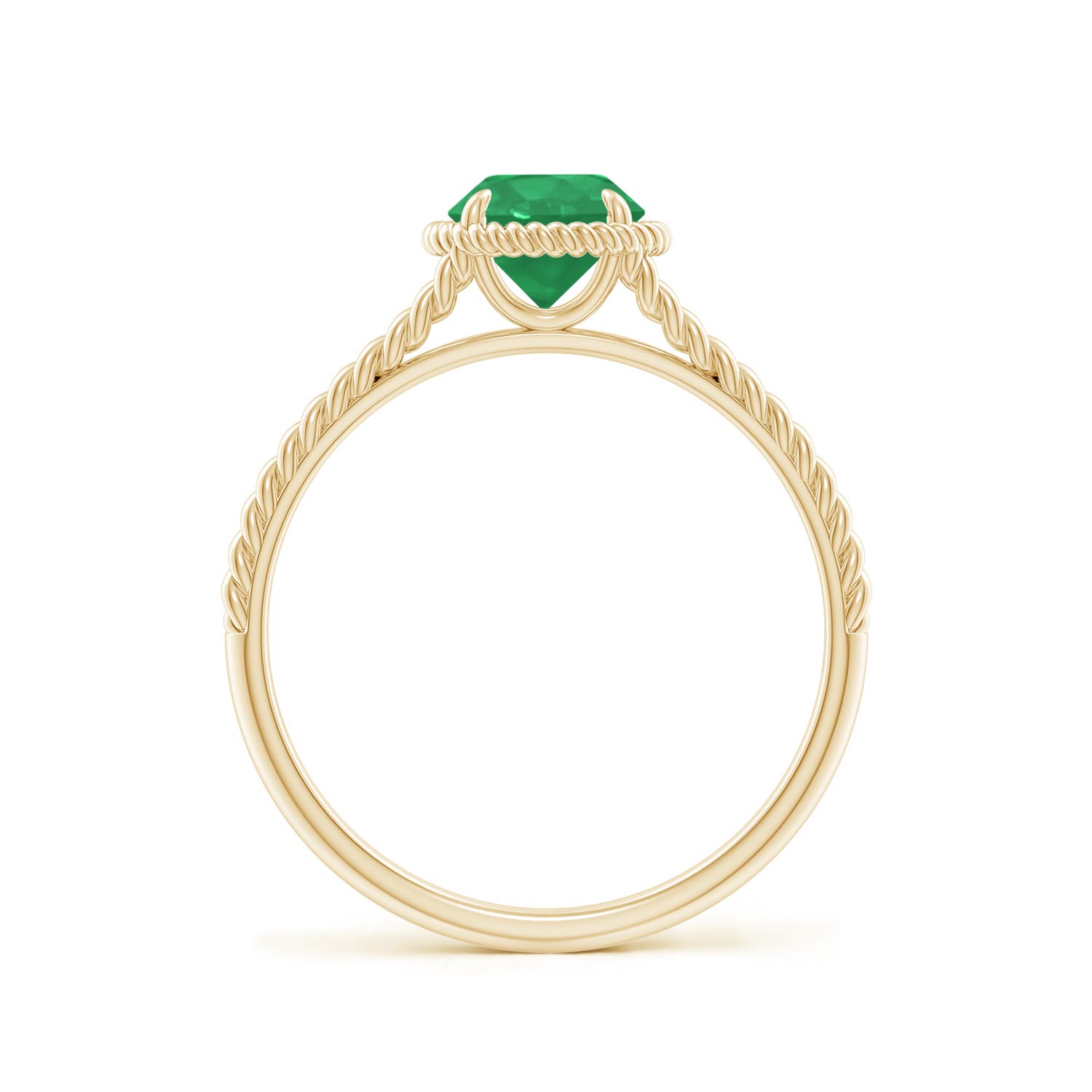 A - Emerald / 0.75 CT / 14 KT Yellow Gold