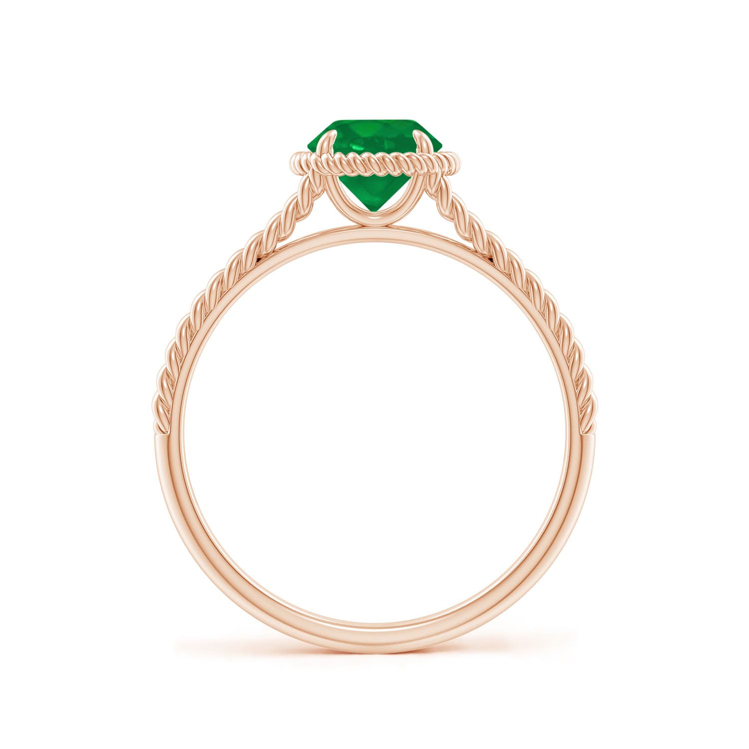 AA - Emerald / 0.75 CT / 14 KT Rose Gold