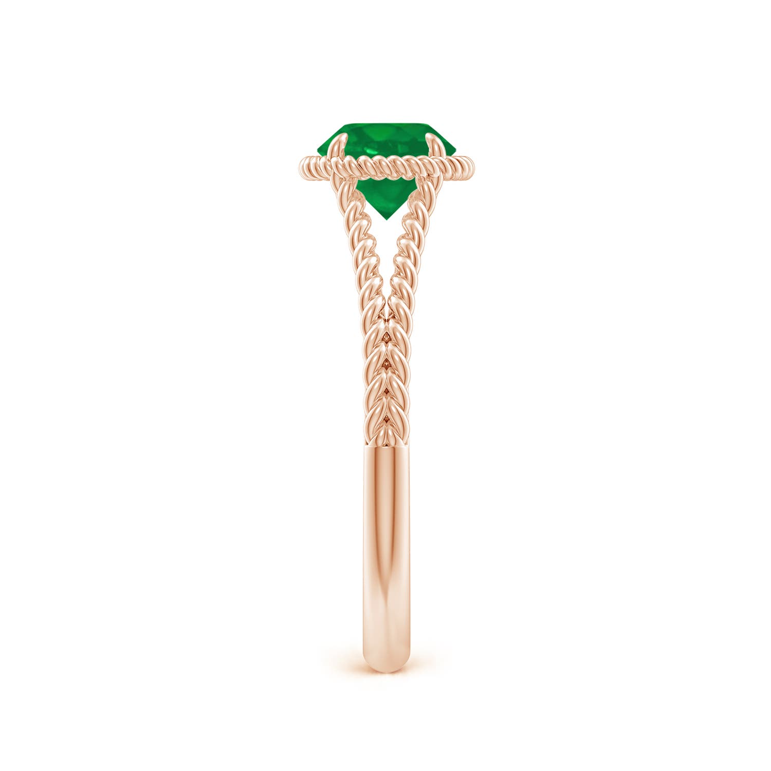 AA - Emerald / 0.75 CT / 14 KT Rose Gold