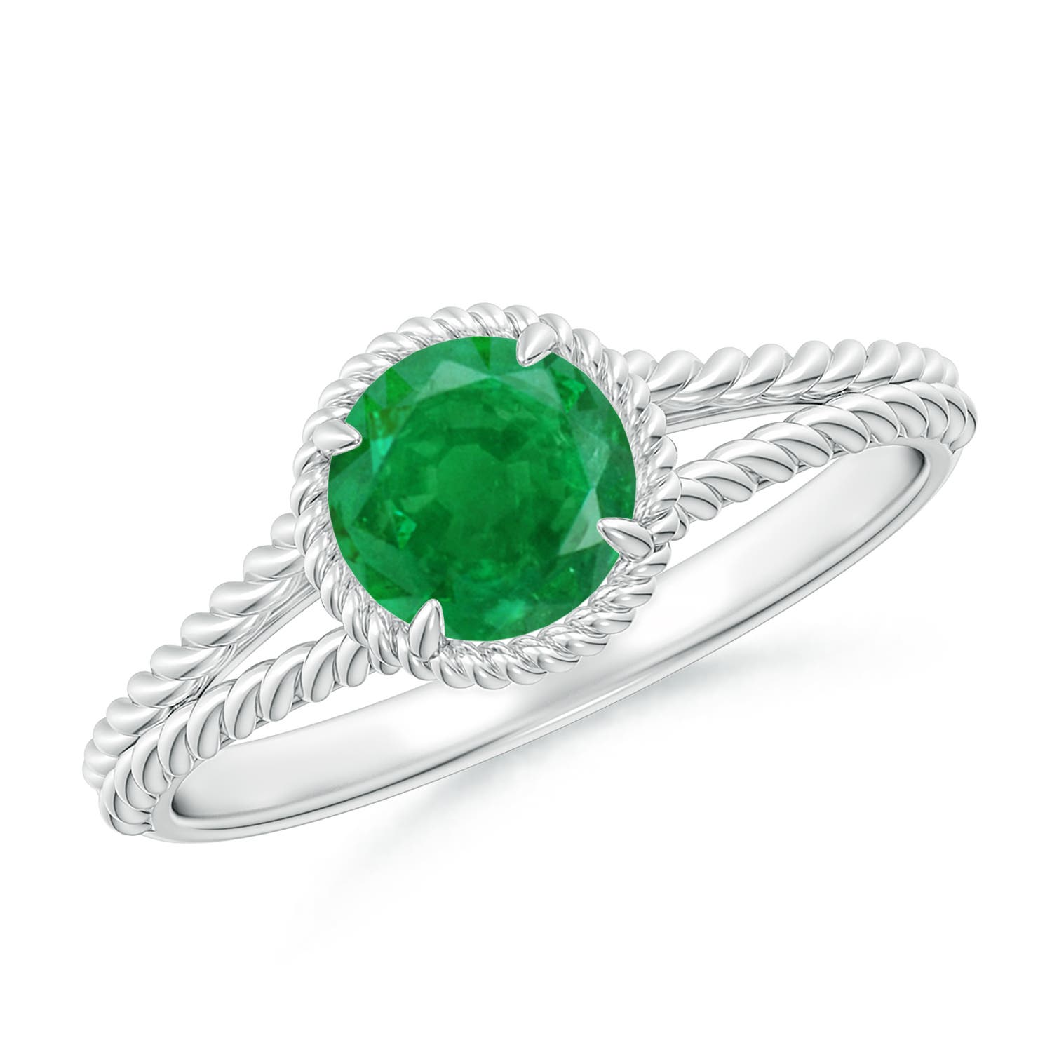 AA - Emerald / 0.75 CT / 14 KT White Gold