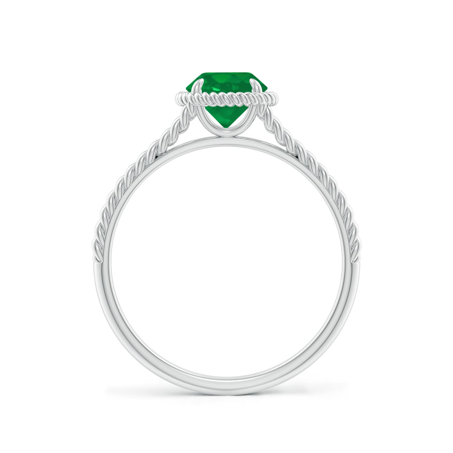 AA - Emerald / 0.75 CT / 14 KT White Gold