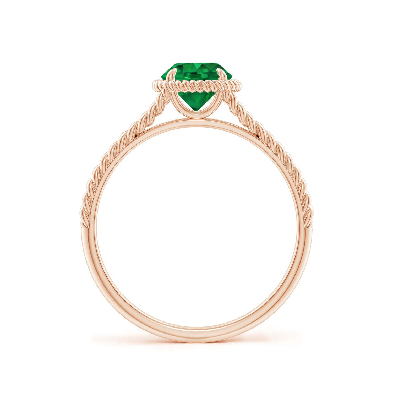 AAA - Emerald / 0.75 CT / 14 KT Rose Gold