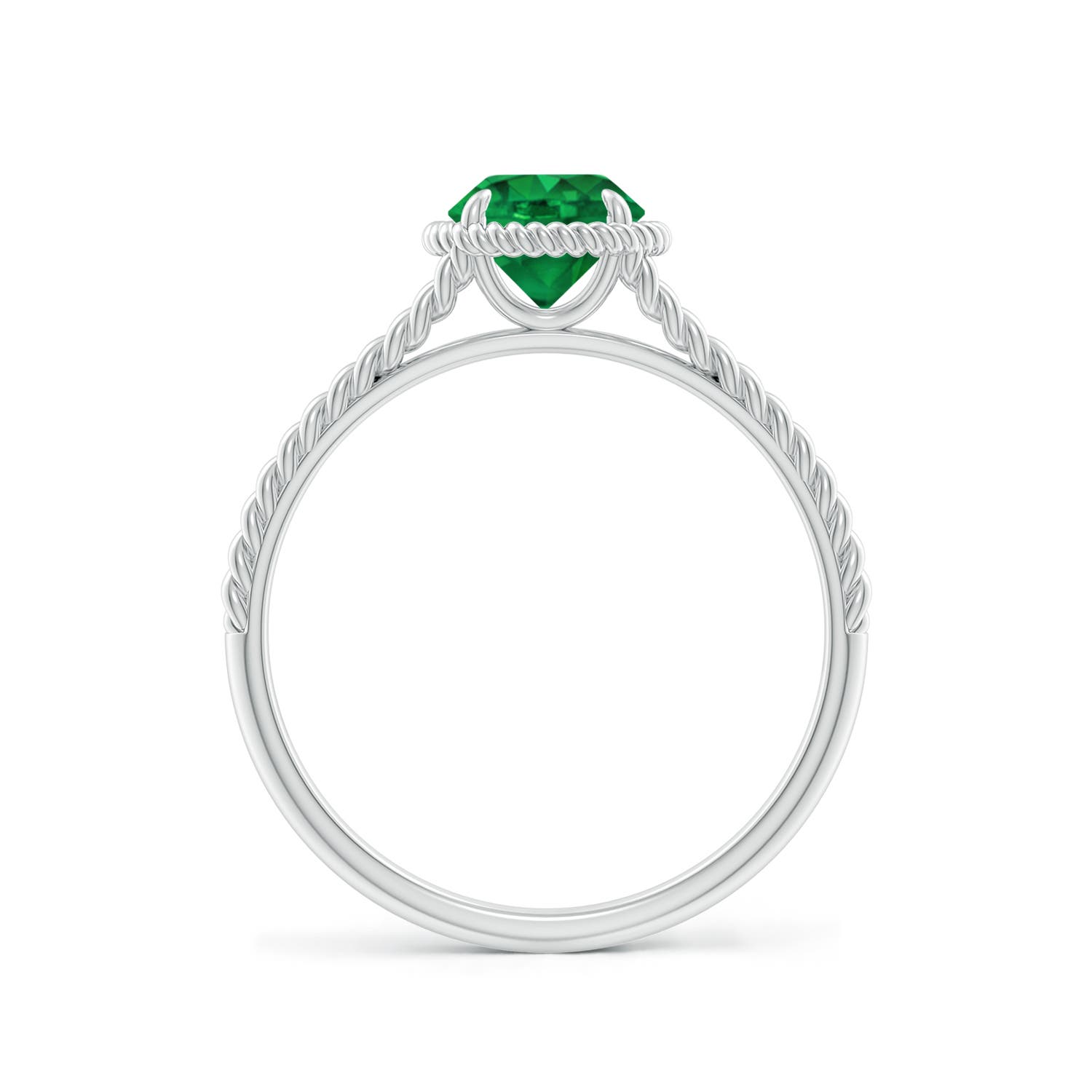 AAA - Emerald / 0.75 CT / 14 KT White Gold