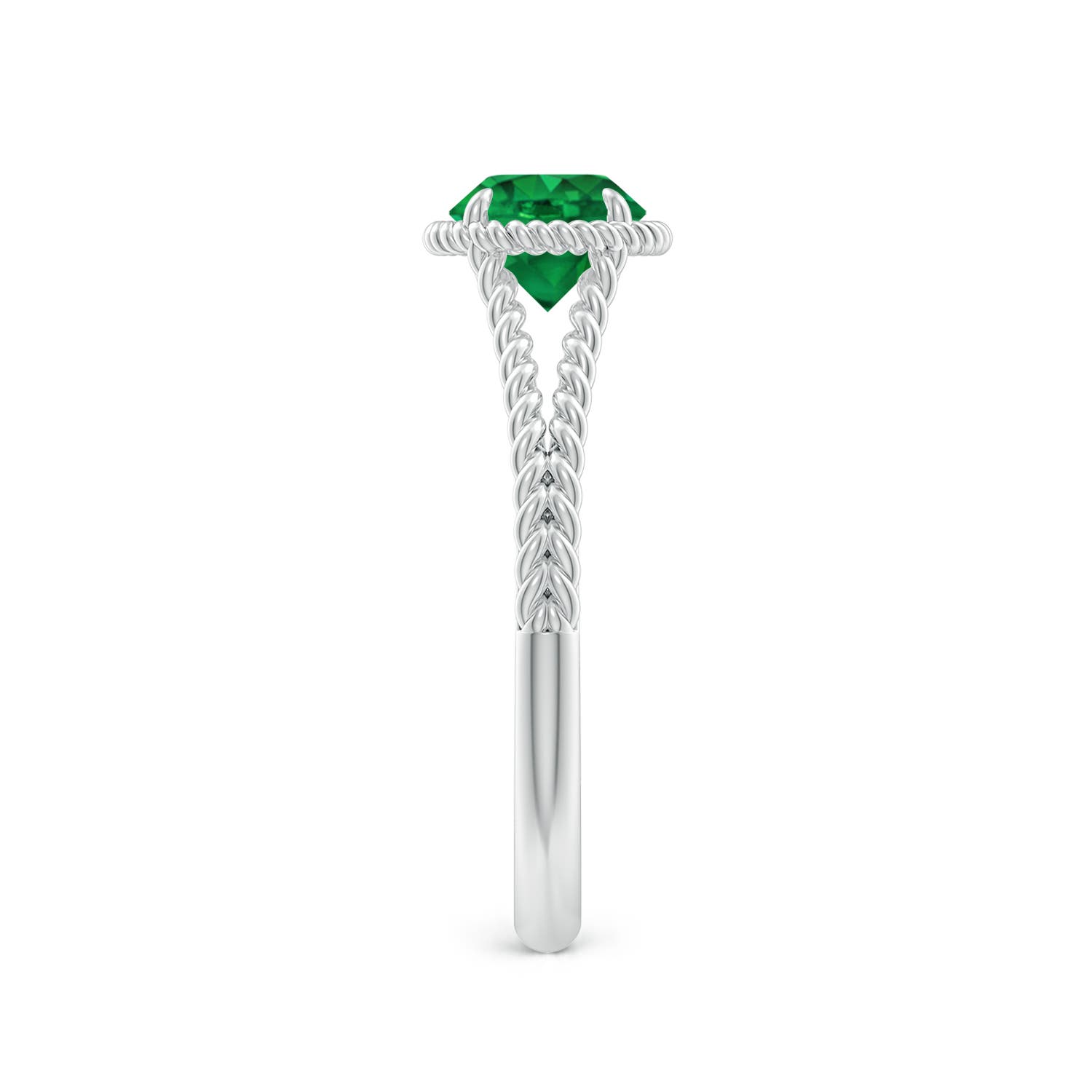 AAA - Emerald / 0.75 CT / 14 KT White Gold