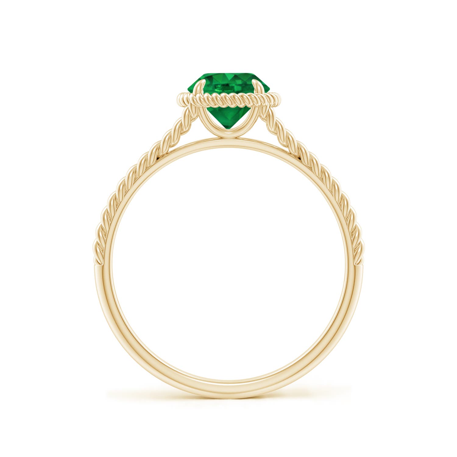 AAA - Emerald / 0.75 CT / 14 KT Yellow Gold