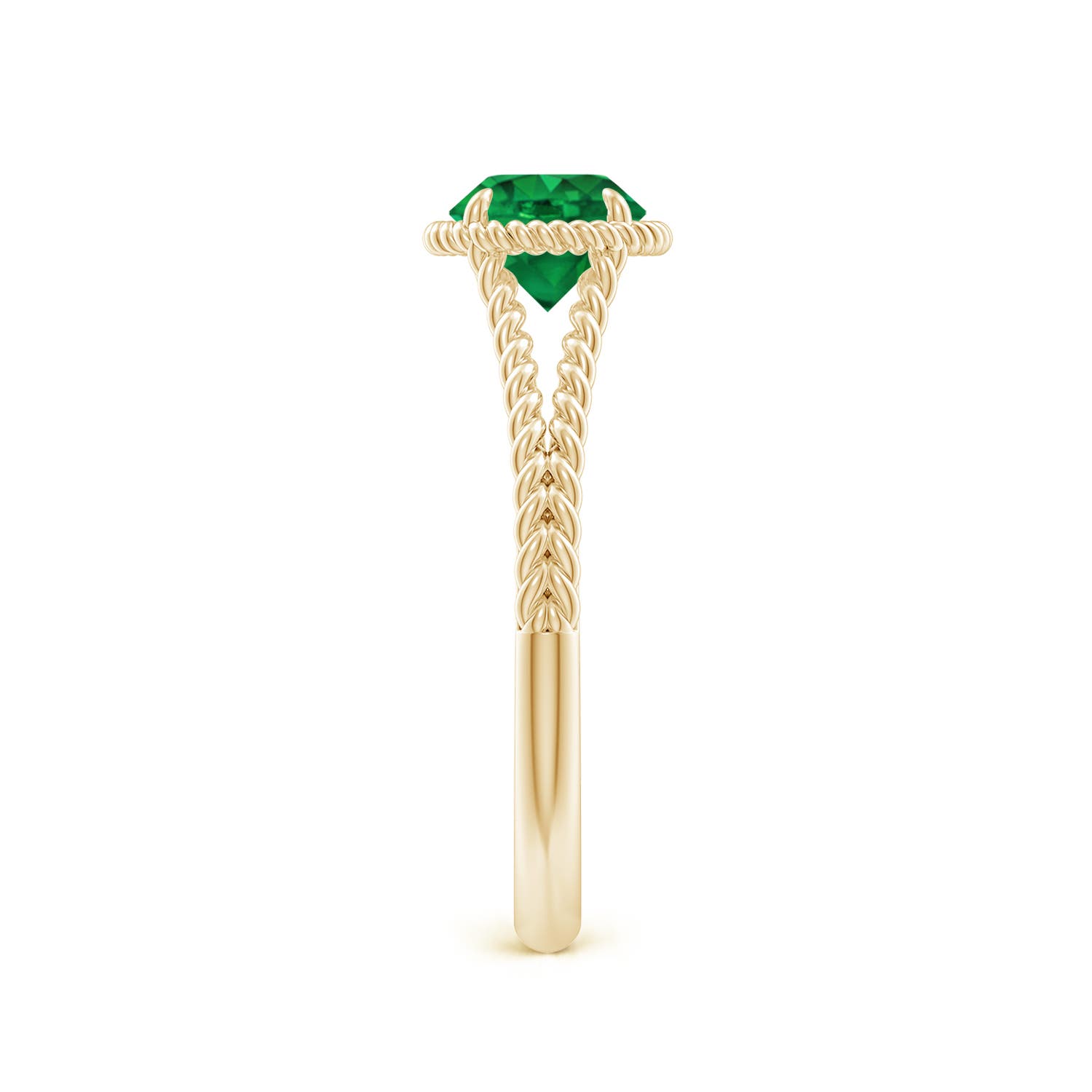 AAA - Emerald / 0.75 CT / 14 KT Yellow Gold