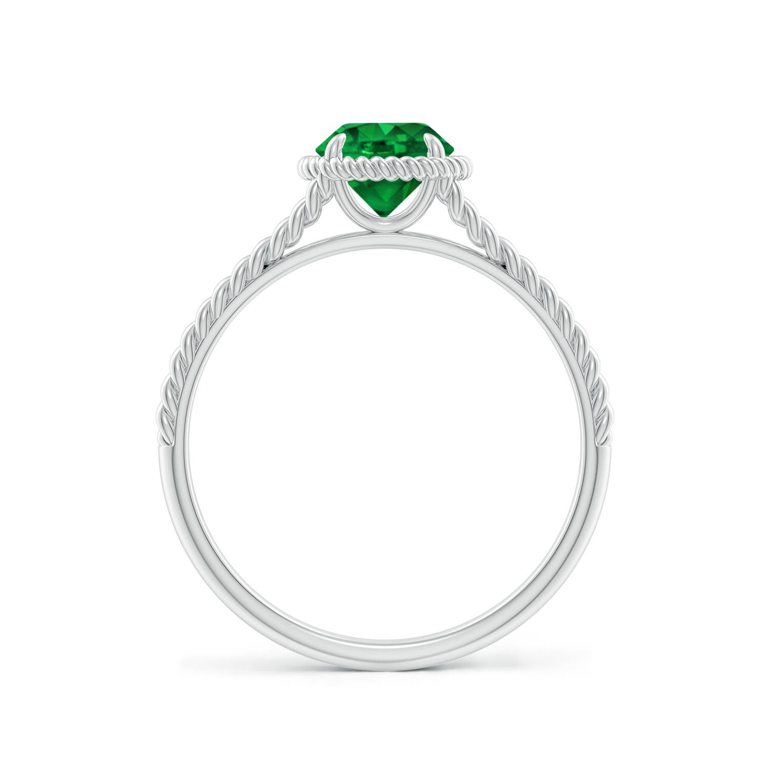 AAAA - Emerald / 0.75 CT / 14 KT White Gold