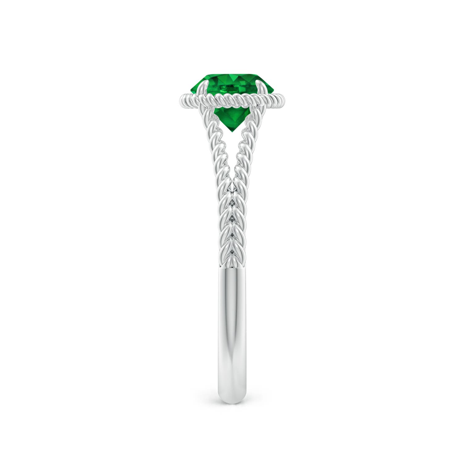 AAAA - Emerald / 0.75 CT / 14 KT White Gold