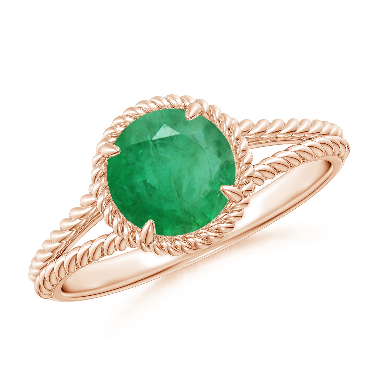 A - Emerald / 1.2 CT / 14 KT Rose Gold