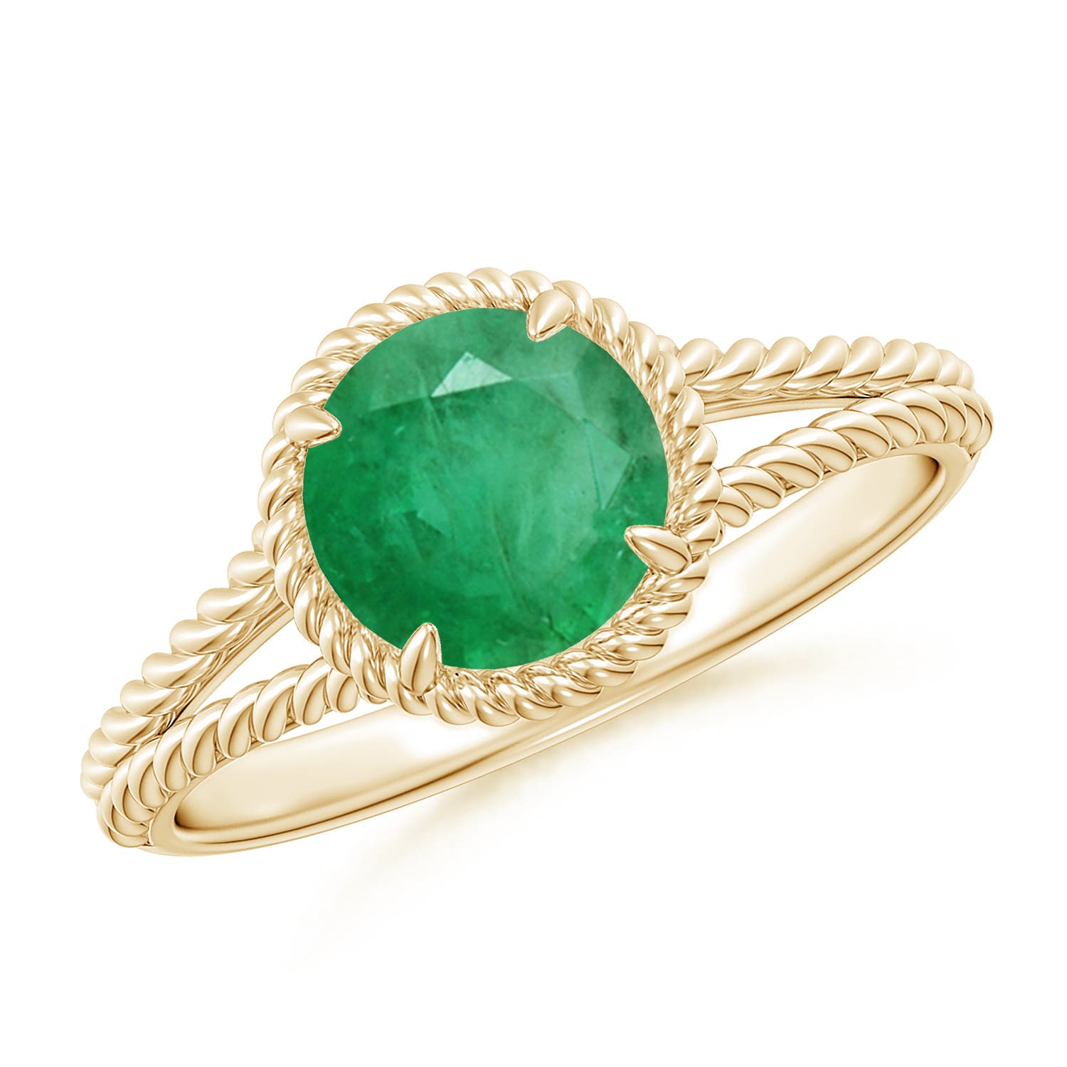 A - Emerald / 1.2 CT / 14 KT Yellow Gold