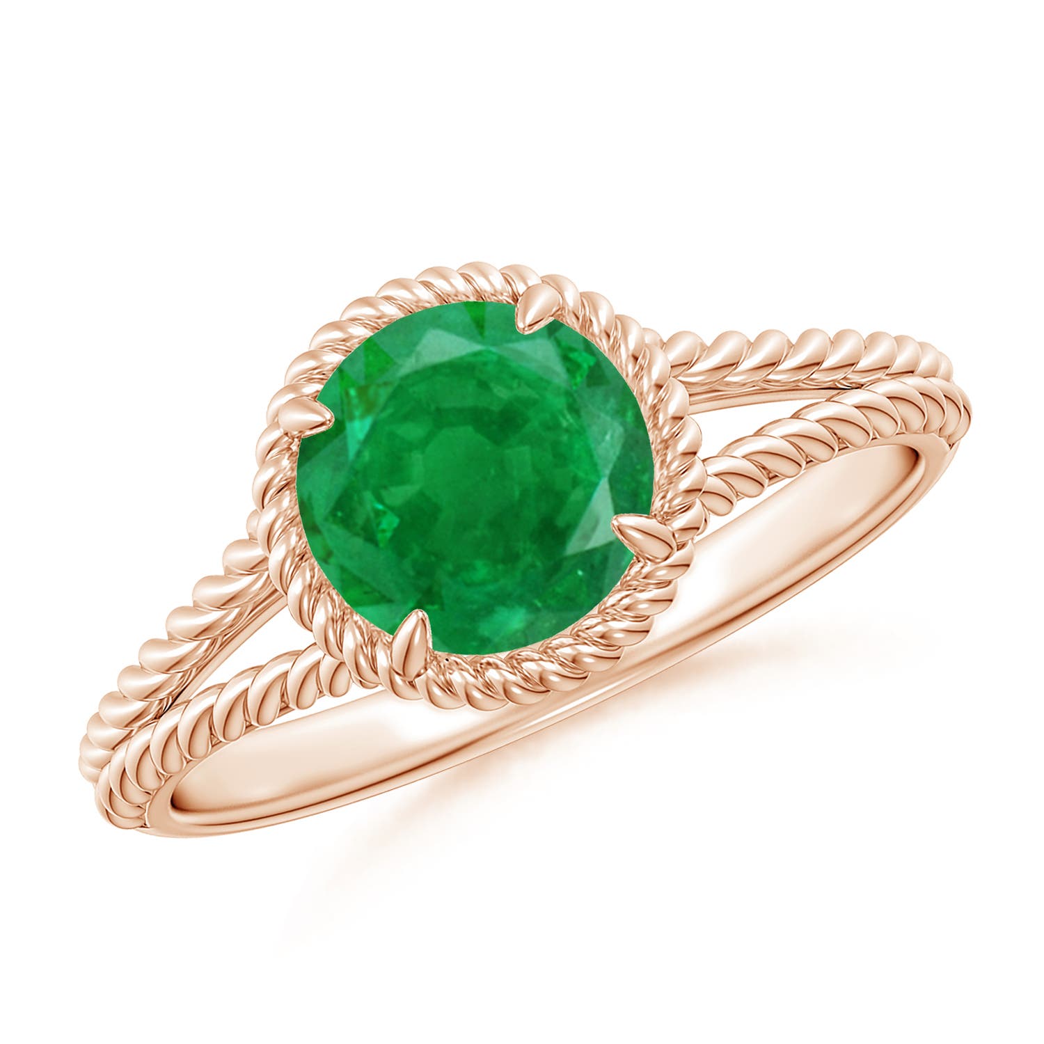 AA - Emerald / 1.2 CT / 14 KT Rose Gold