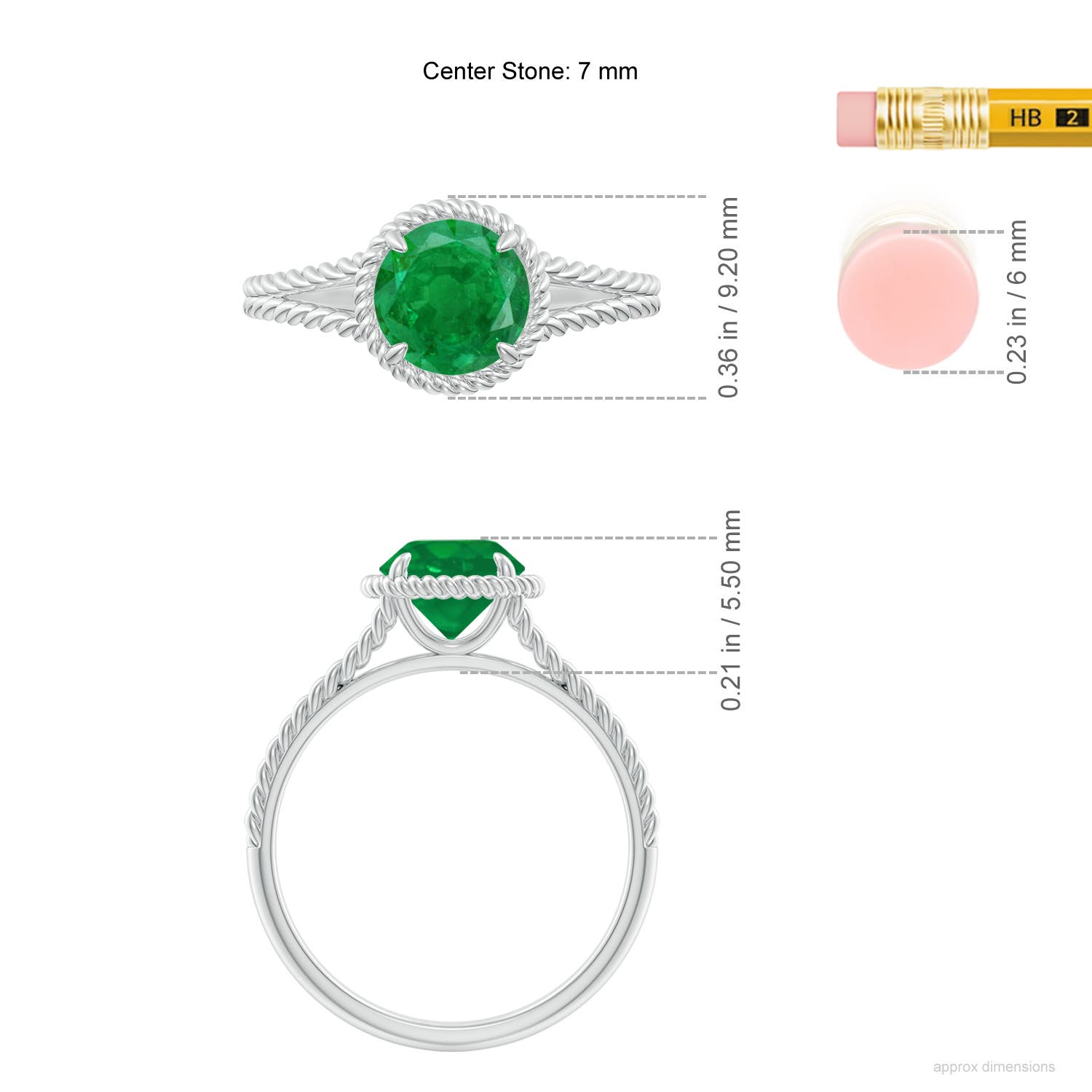 AA - Emerald / 1.2 CT / 14 KT White Gold