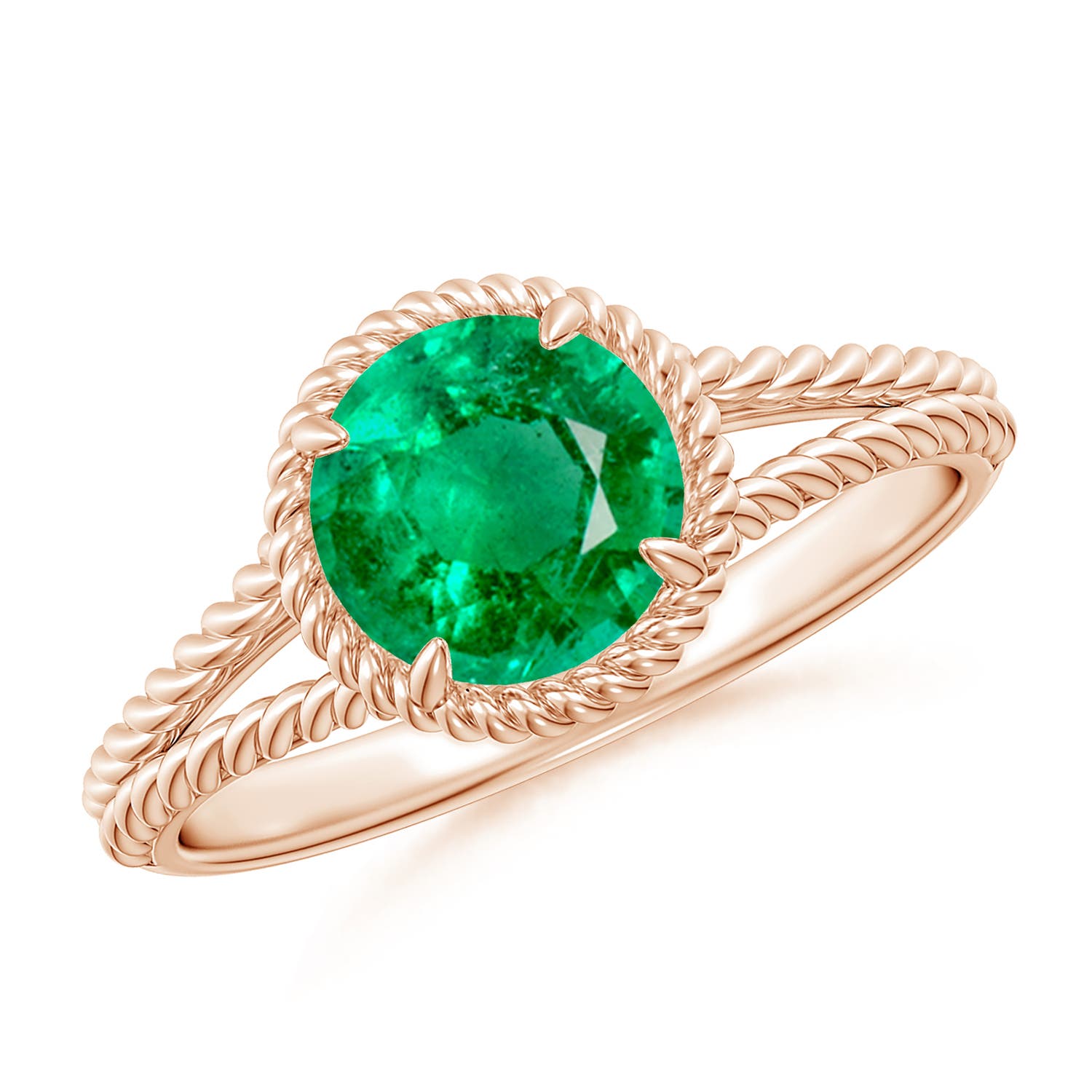 AAA - Emerald / 1.2 CT / 14 KT Rose Gold