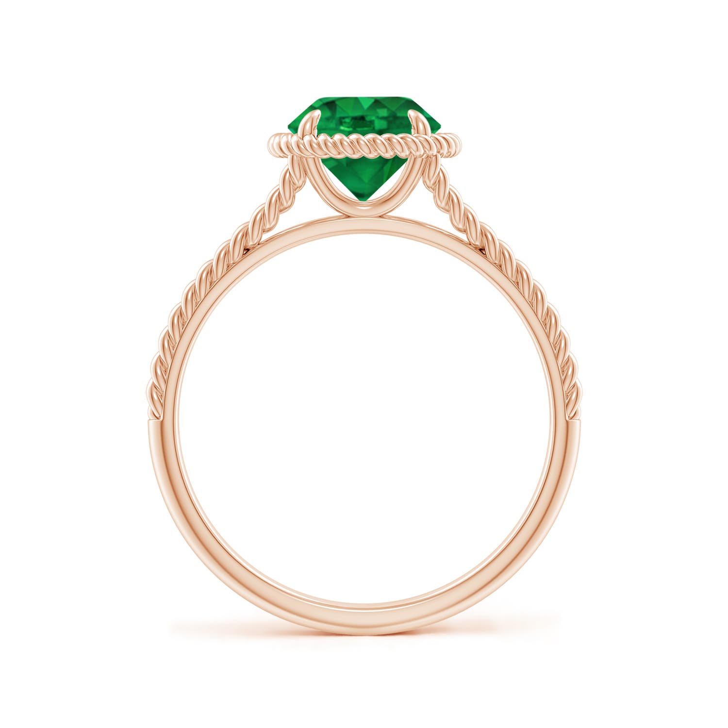 AAA - Emerald / 1.2 CT / 14 KT Rose Gold