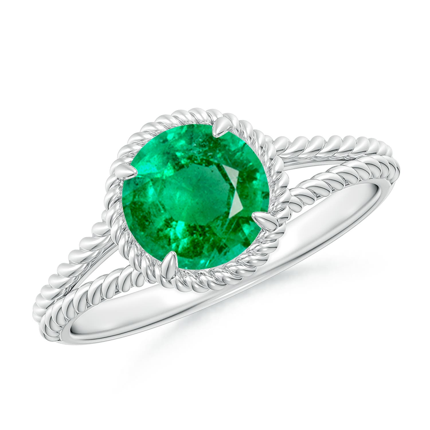 AAA - Emerald / 1.2 CT / 14 KT White Gold