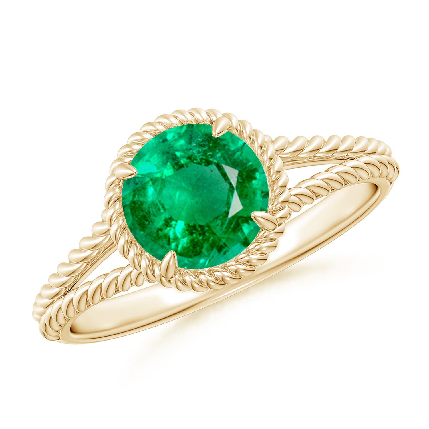 AAA - Emerald / 1.2 CT / 14 KT Yellow Gold