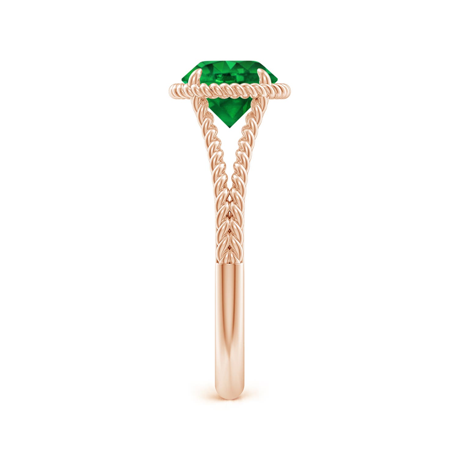 AAAA - Emerald / 1.2 CT / 14 KT Rose Gold