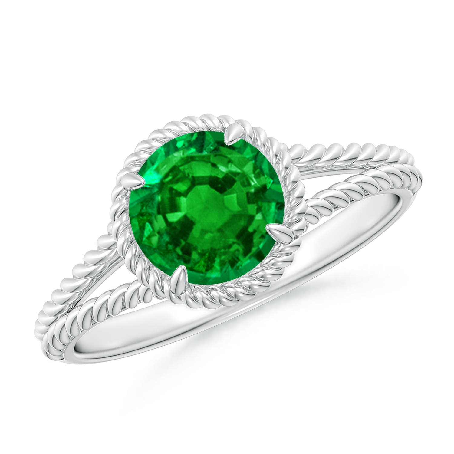 AAAA - Emerald / 1.2 CT / 14 KT White Gold