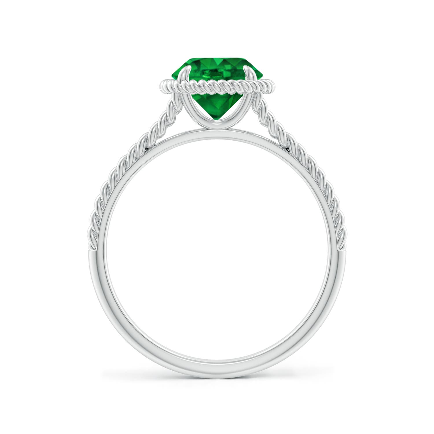 AAAA - Emerald / 1.2 CT / 14 KT White Gold