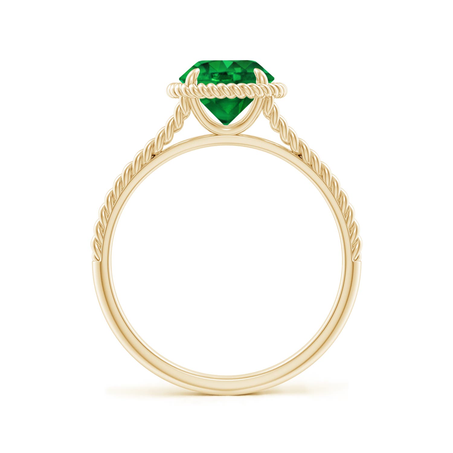 AAAA - Emerald / 1.2 CT / 14 KT Yellow Gold