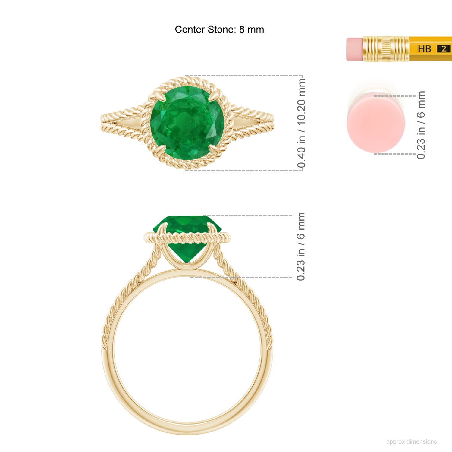 AA - Emerald / 1.75 CT / 14 KT Yellow Gold