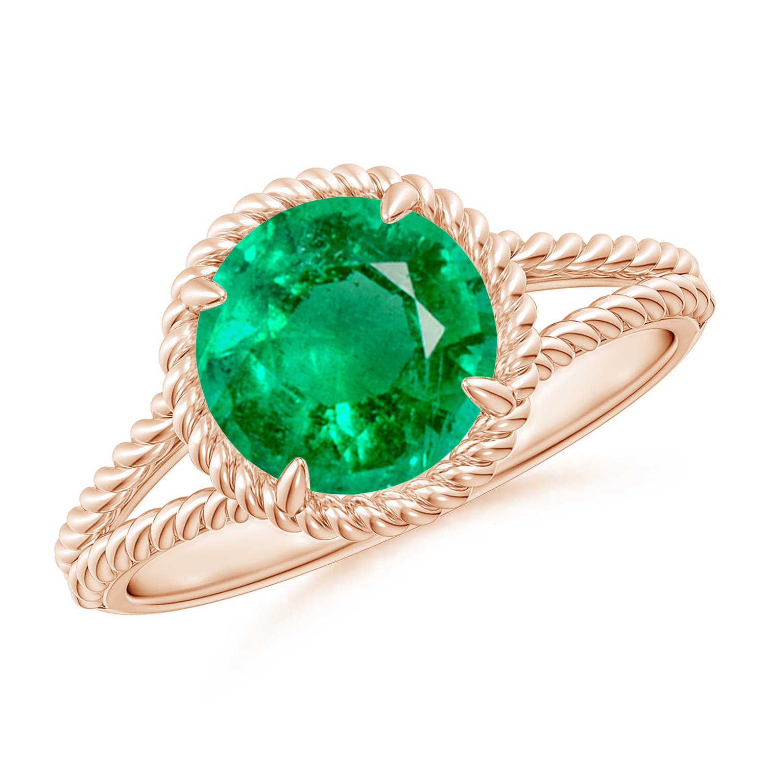 AAA - Emerald / 1.75 CT / 14 KT Rose Gold