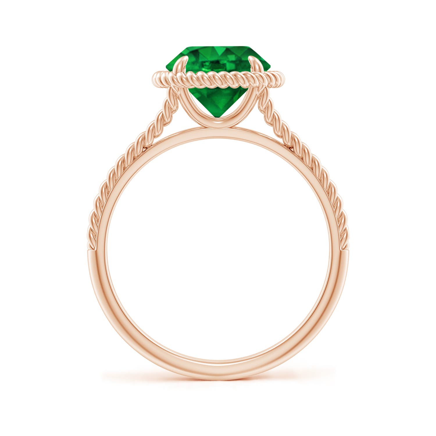 AAAA - Emerald / 1.75 CT / 14 KT Rose Gold