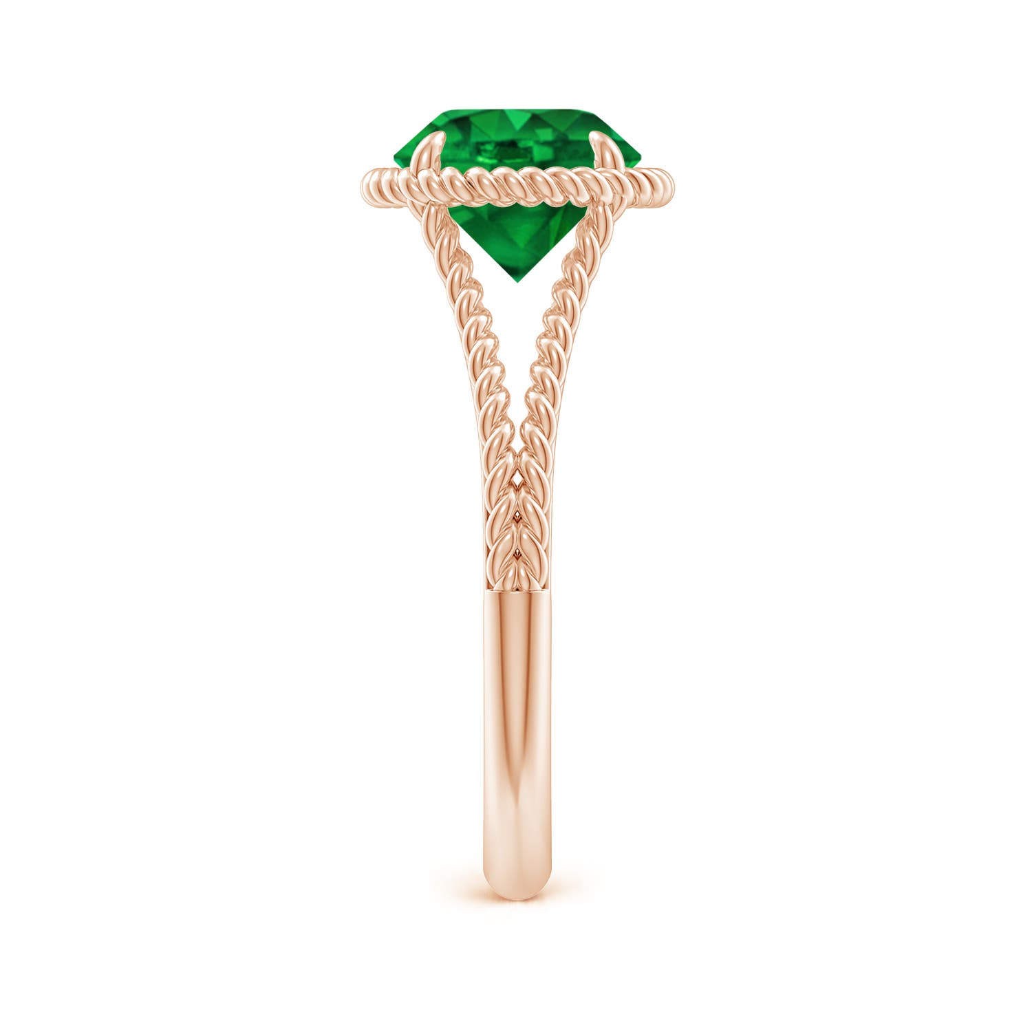 AAAA - Emerald / 1.75 CT / 14 KT Rose Gold