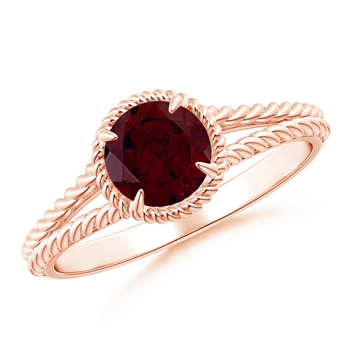 A - Garnet / 1 CT / 14 KT Rose Gold