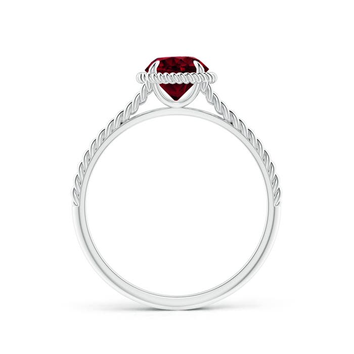 A - Garnet / 1 CT / 14 KT White Gold