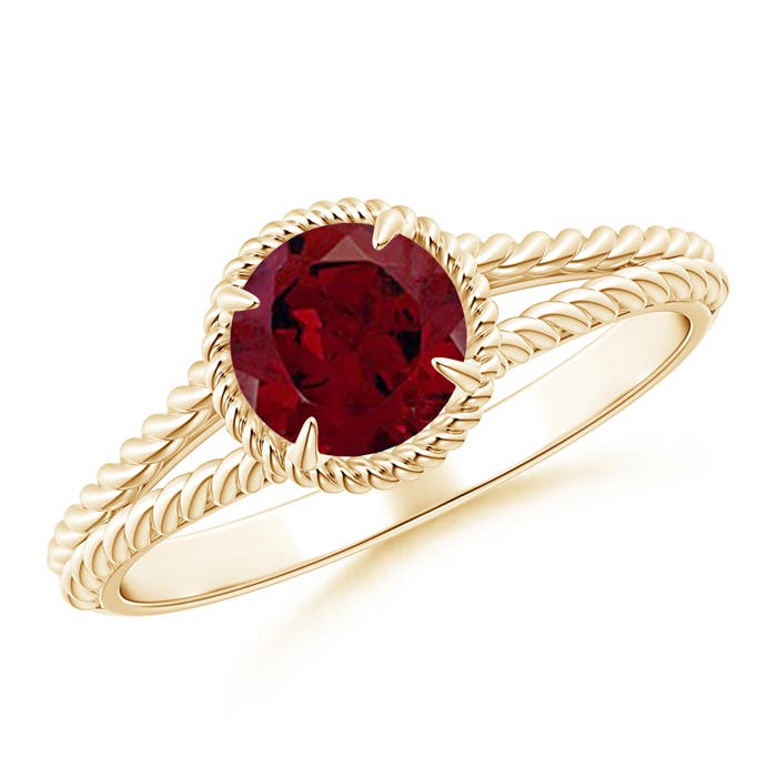 AA - Garnet / 1 CT / 14 KT Yellow Gold