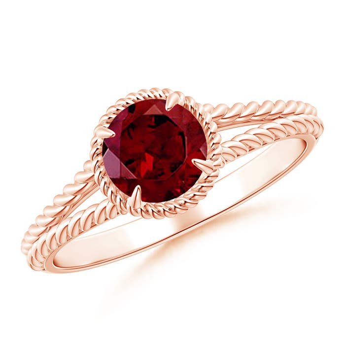 AAA - Garnet / 1 CT / 14 KT Rose Gold