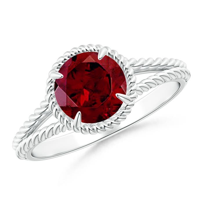 AAA - Garnet / 1.5 CT / 14 KT White Gold