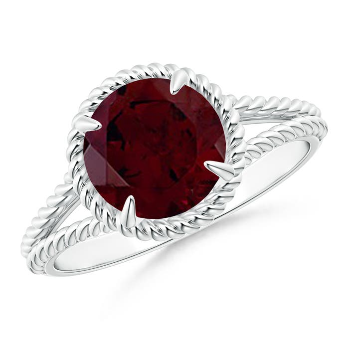 A - Garnet / 2.2 CT / 14 KT White Gold