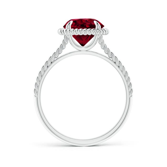 AA - Garnet / 2.2 CT / 14 KT White Gold