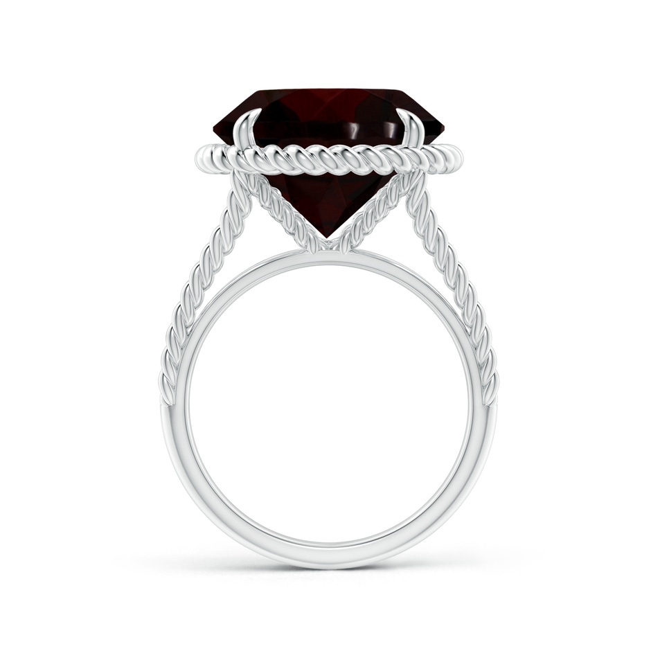 13.21x13.13x6.7mm AAAA GIA Certified Garnet Twist Rope Split Shank Ring in 18K White Gold side 199