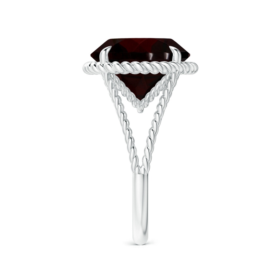 13.21x13.13x6.7mm AAAA GIA Certified Garnet Twist Rope Split Shank Ring in 18K White Gold side 399