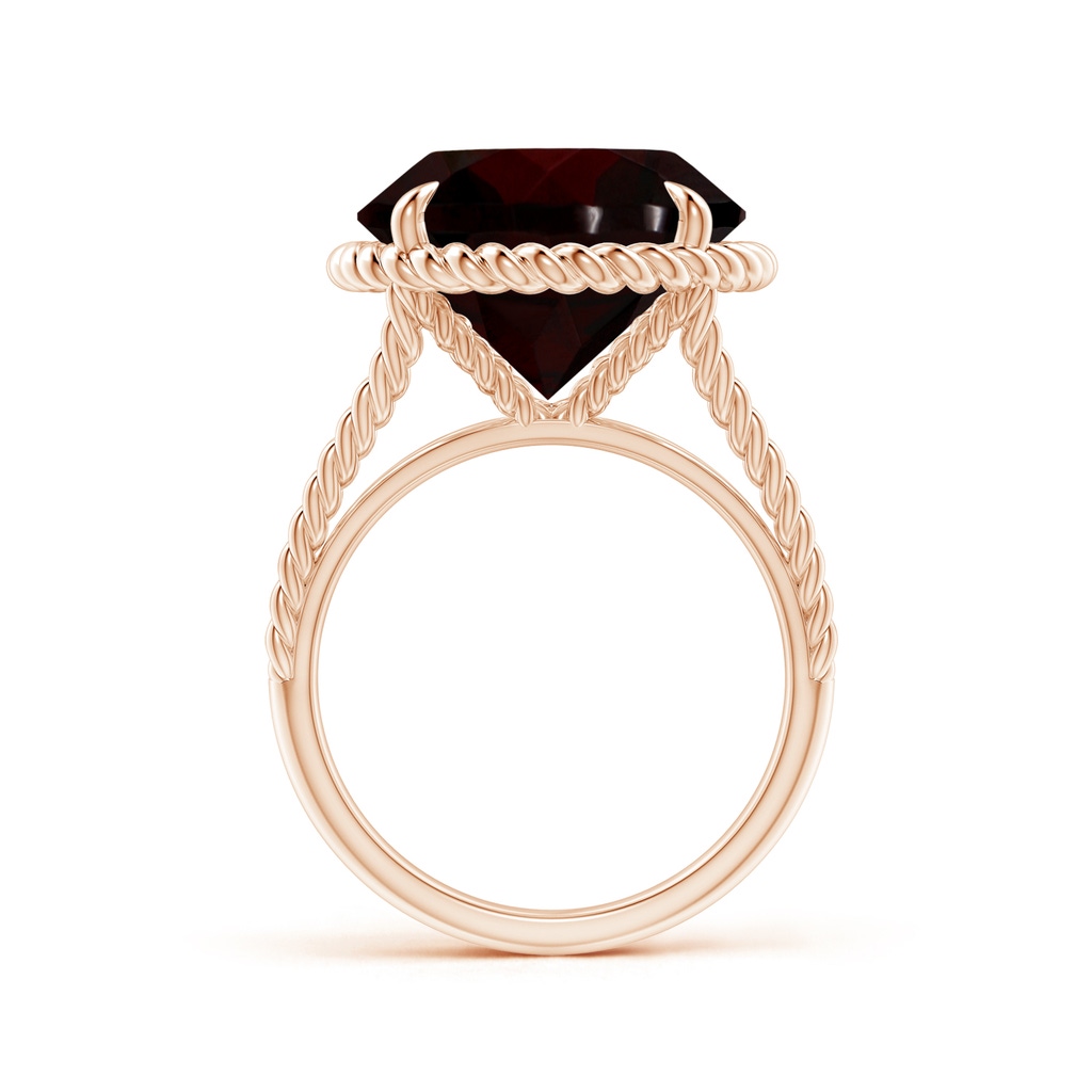 13.21x13.13x6.7mm AAAA GIA Certified Garnet Twist Rope Split Shank Ring in Rose Gold - side 199