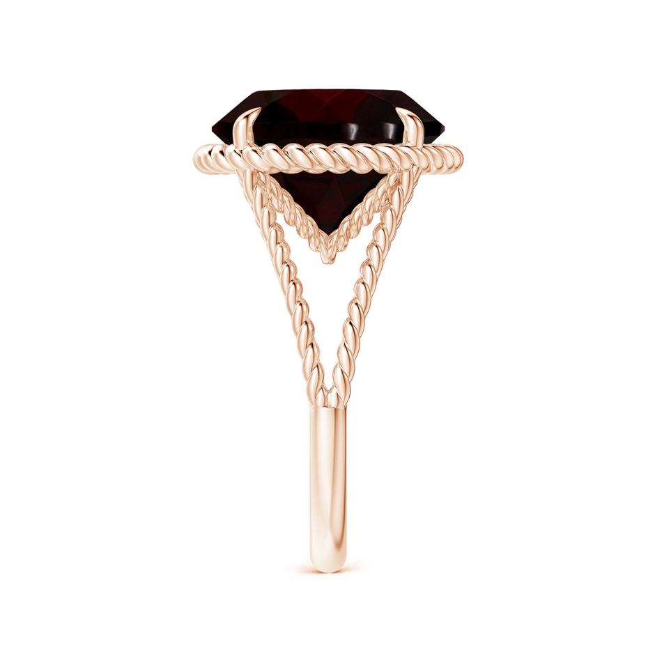 13.21x13.13x6.7mm AAAA GIA Certified Garnet Twist Rope Split Shank Ring in Rose Gold side 399